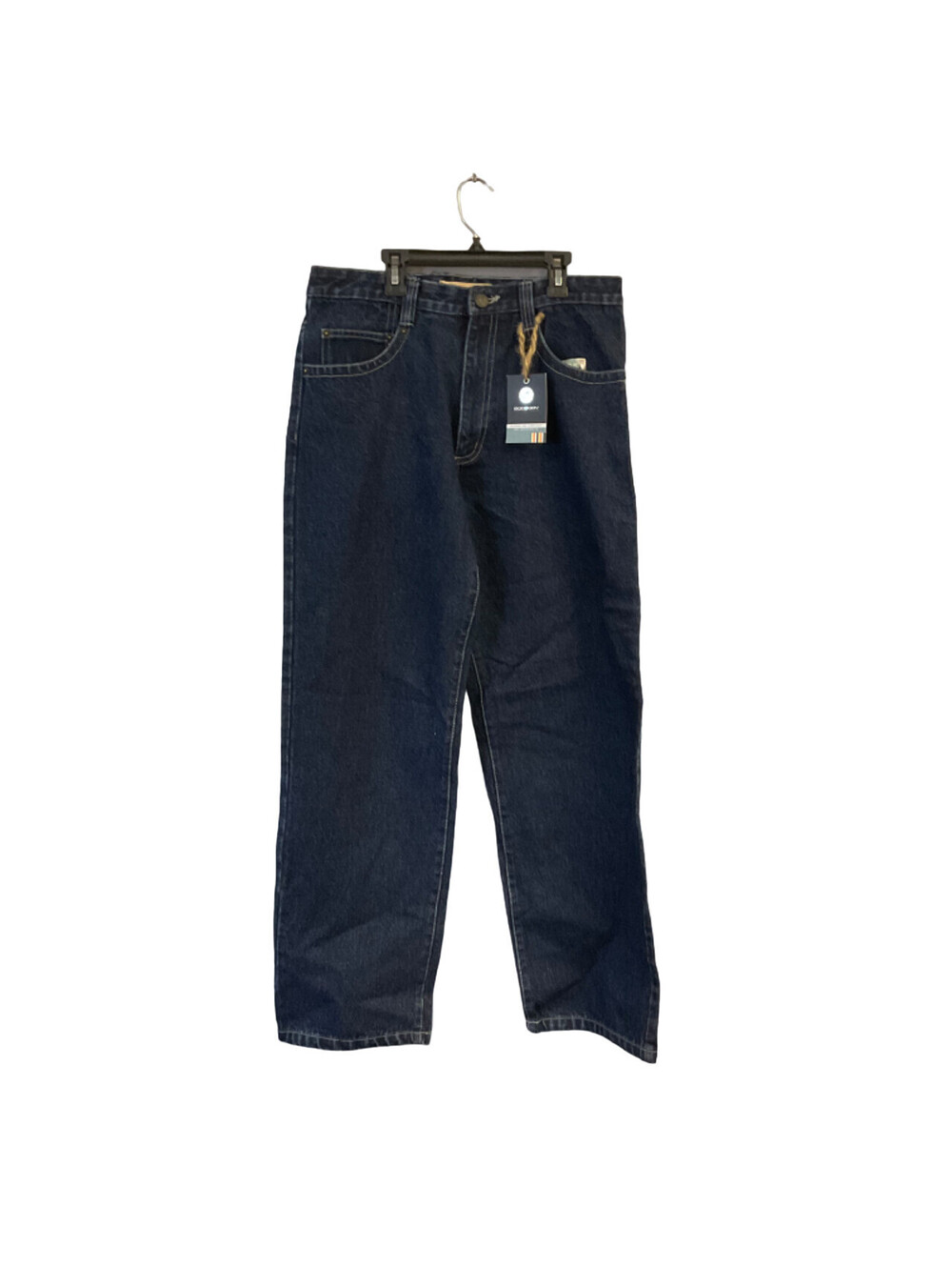 Godbody Men's GD8203 Streetwear Classics Straight Jeans Dark Indigo Size 34/32